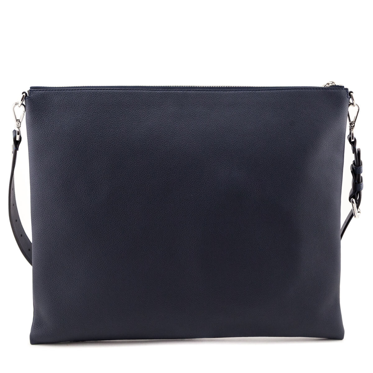Fendi Dark Blue Vitello Cher Logo Embossed After Messenger Bag