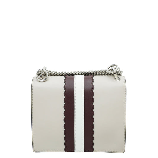 Fendi Light Beige Multicolor Kan I Monster Eye Small Flap Chain Bag
