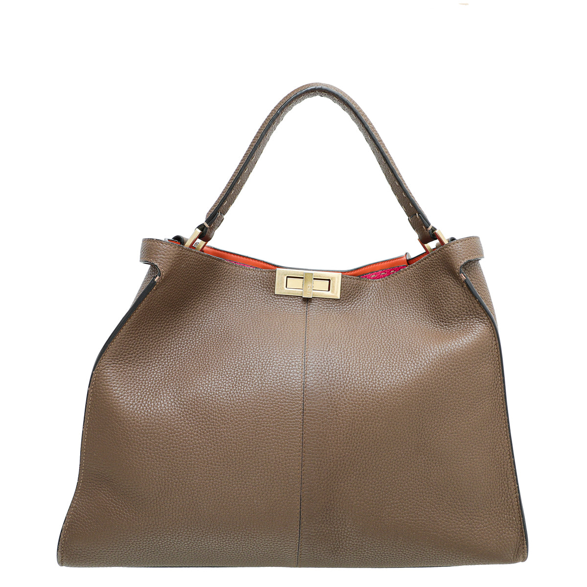 Fendi Brown Peekaboo Selleria X Lite Large Bag