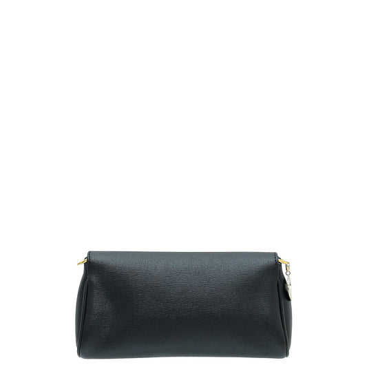 Fendi Black Crayons Pochette Bag W/ Charm