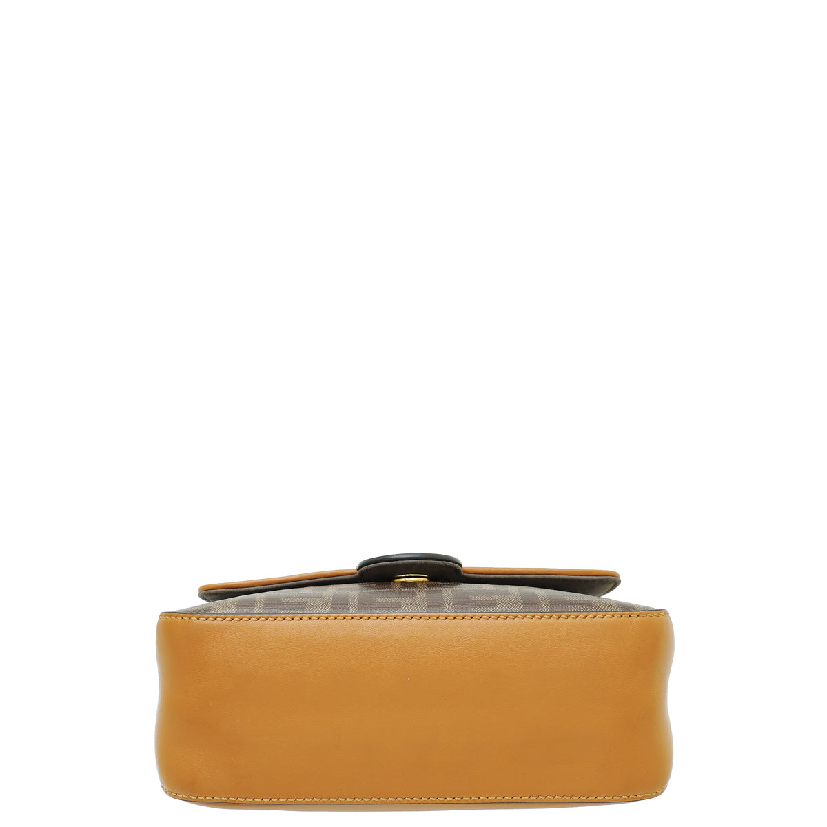 Fendi Caramello Mogano Panna FF Double F Top Handle Small Bag