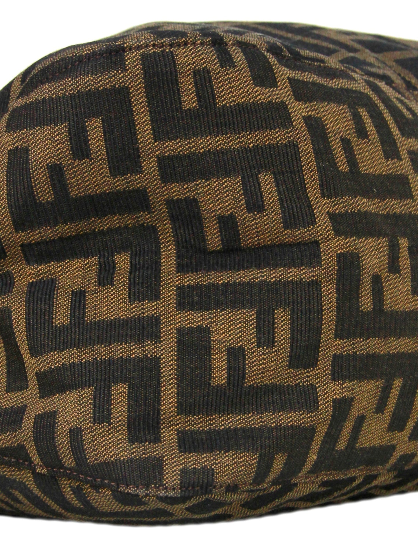 Fendi Tobacco Zucca Monogram Flap Baguette Bag