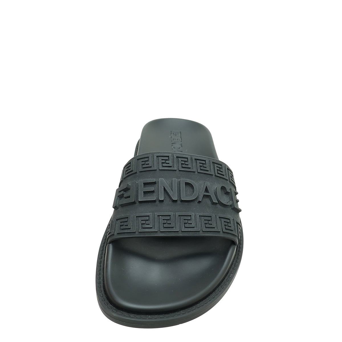 Fendi Black x Versace Rubber Flat Slides 37