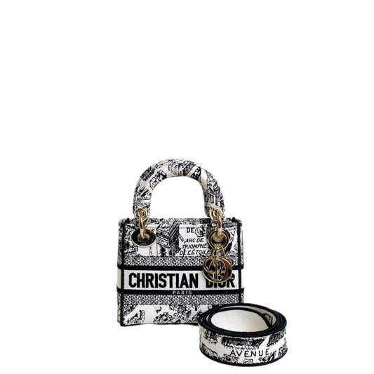 Dior Lou Lady Dior Mini Canvas Handbag