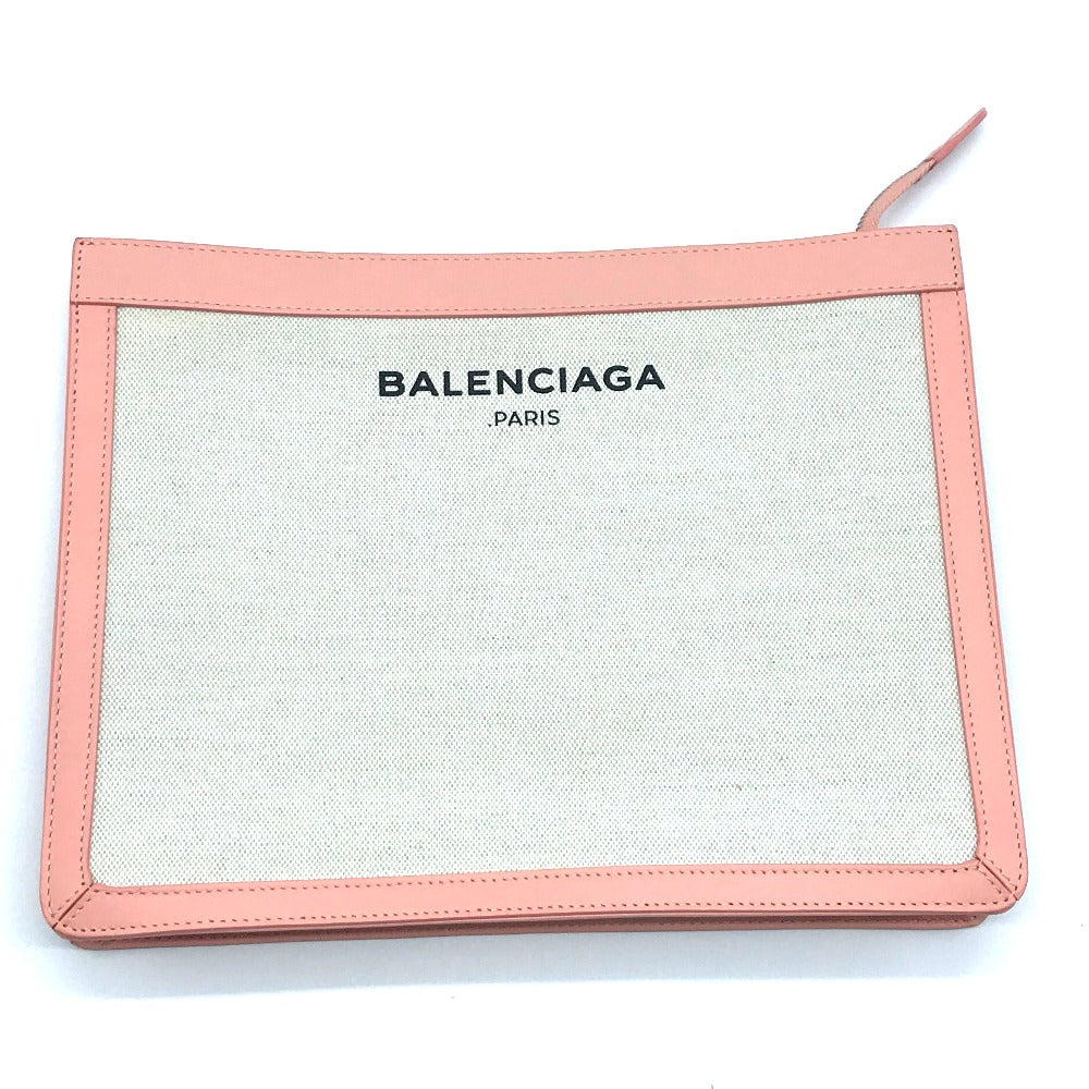 BALENCIAGA Clutch bag 410119 Canvas / leather Natural x pink Men's Women Classic unisex(Unisex)