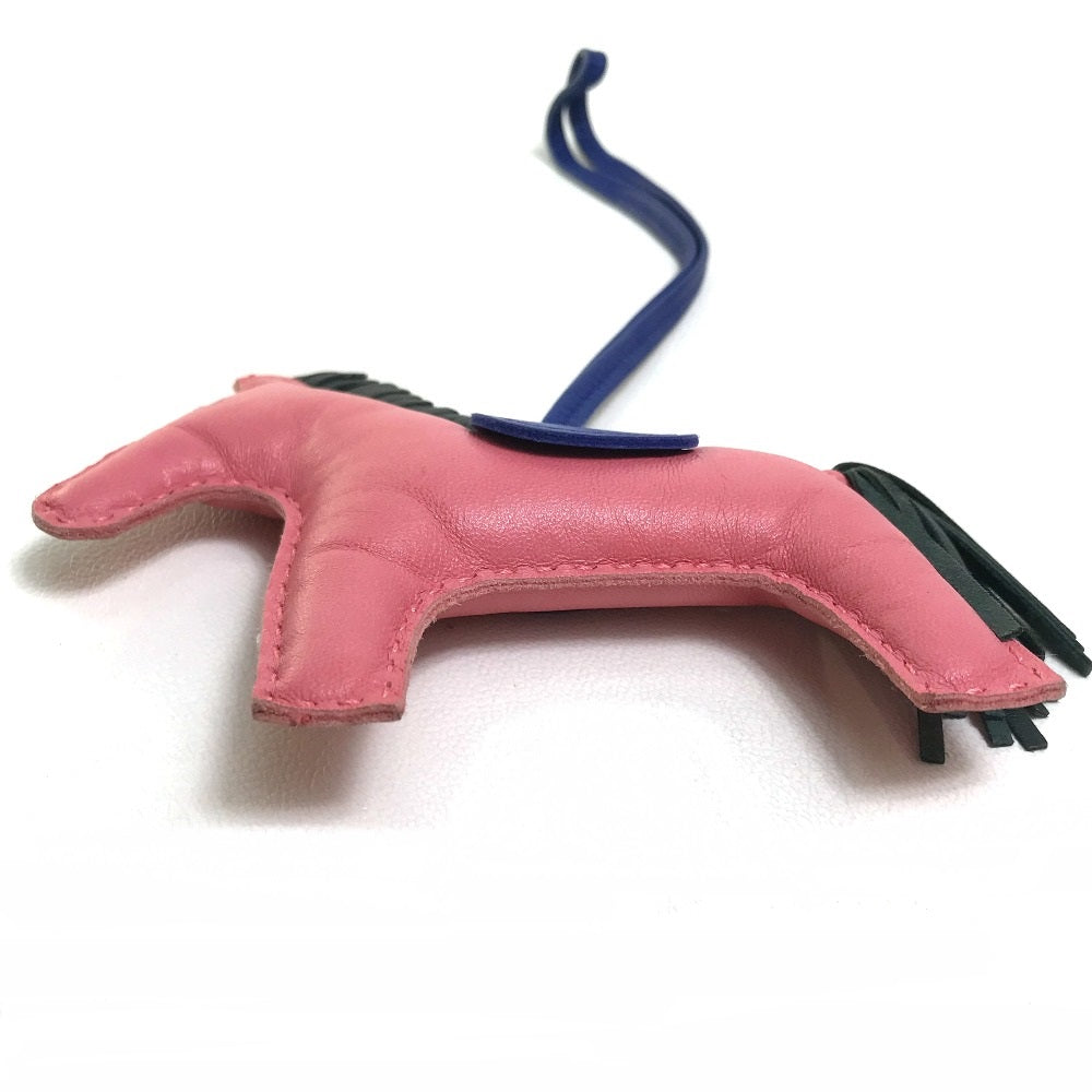 HERMES Bag charm Anyo Miro pink x blue x gray Horse horse Rodeo Charm MM Women