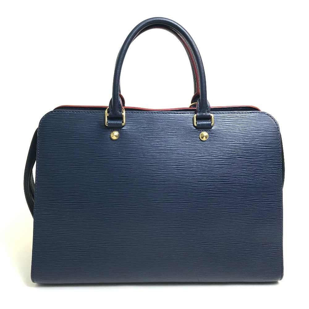 LOUIS VUITTON Handbag Epi Leather Navy x red Epi Vaneau GM Women