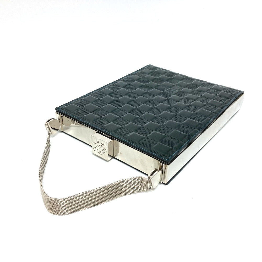 Luxury Women's Handbag | LOUIS VUITTON Handbag Patent Leather, Damier Vernis Dark green Damier Vernis Anju GM