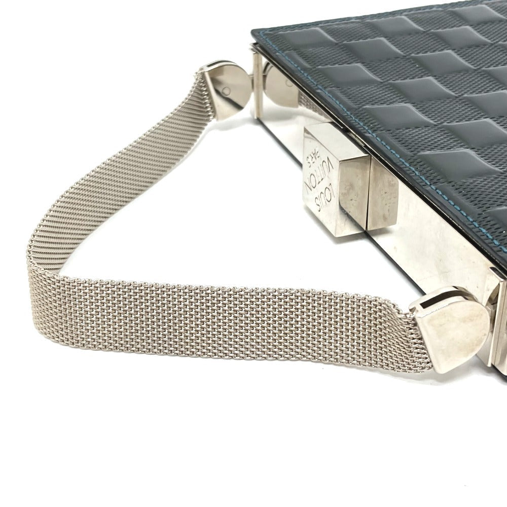 Luxury Women's Handbag | LOUIS VUITTON Handbag Patent Leather, Damier Vernis Dark green Damier Vernis Anju GM