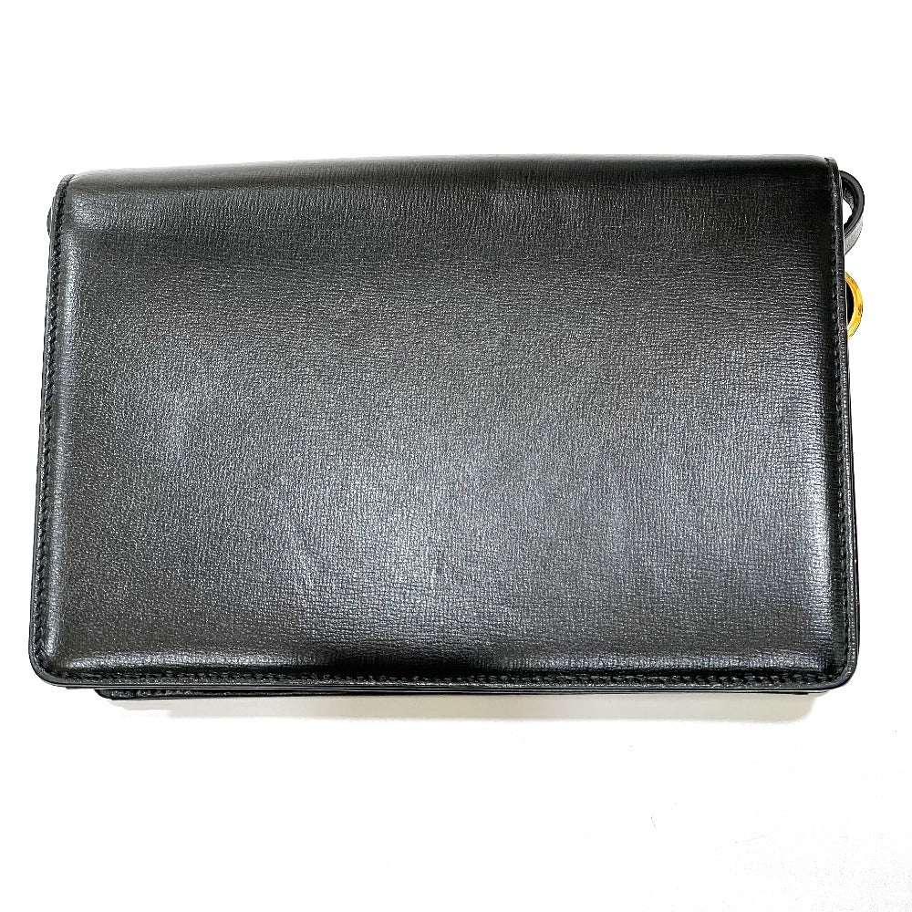 GUCCI Shoulder Bag 589474 Calf leather black GG Marmont flap Women