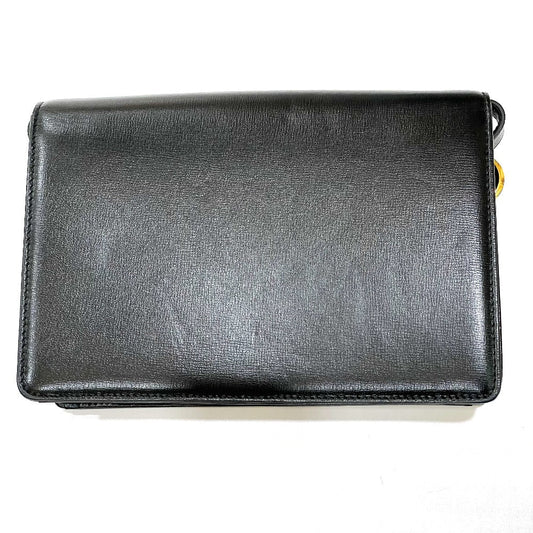 GUCCI Shoulder Bag 589474 Calf leather black GG Marmont flap Women