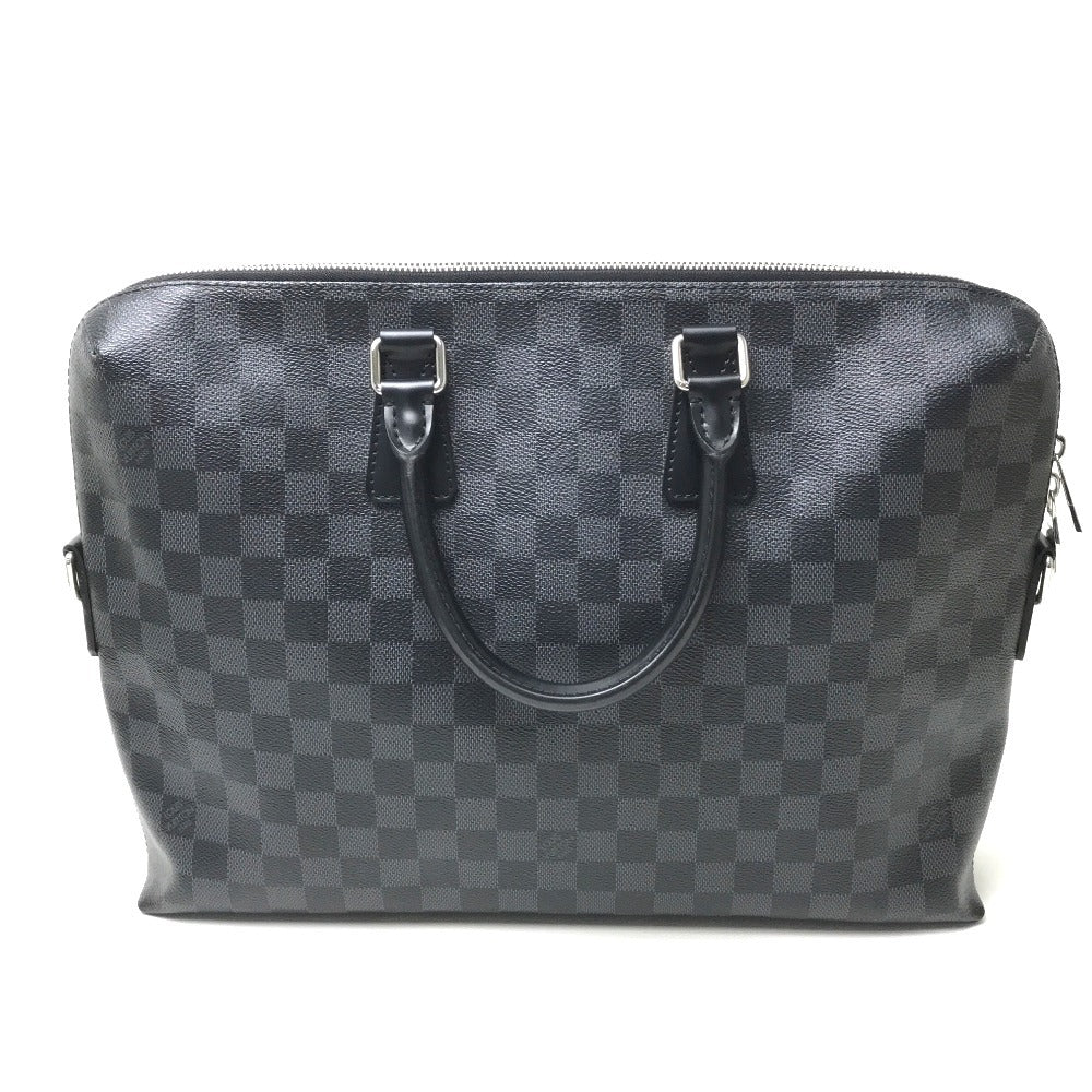 LOUIS VUITTON Business bag Damier Grafitto Canvas black Damier Graphite Porto Documan Jules mens