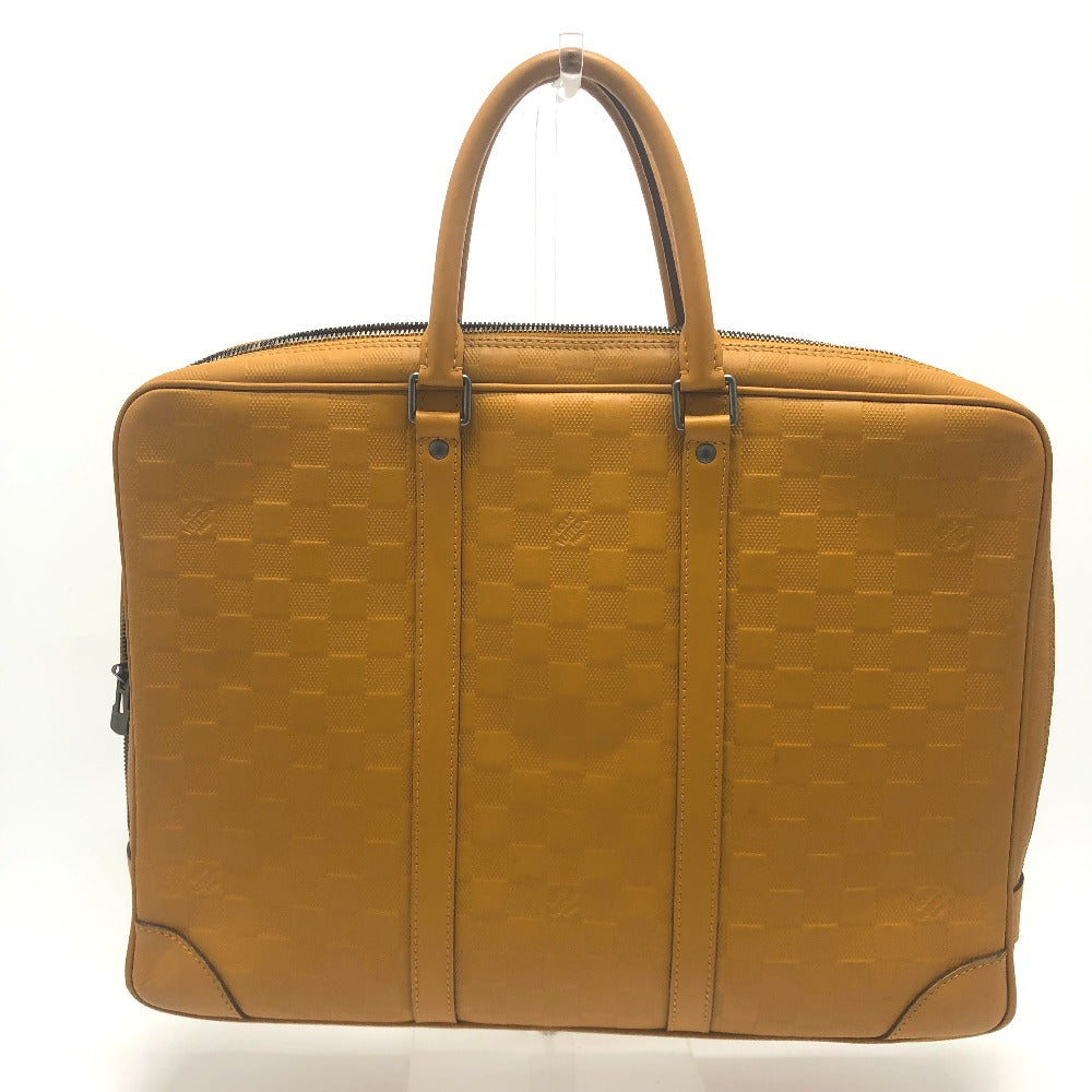 LOUIS VUITTON Business bag N41218 Damier Anfini Leather Yellow type Anfini Handbag Women