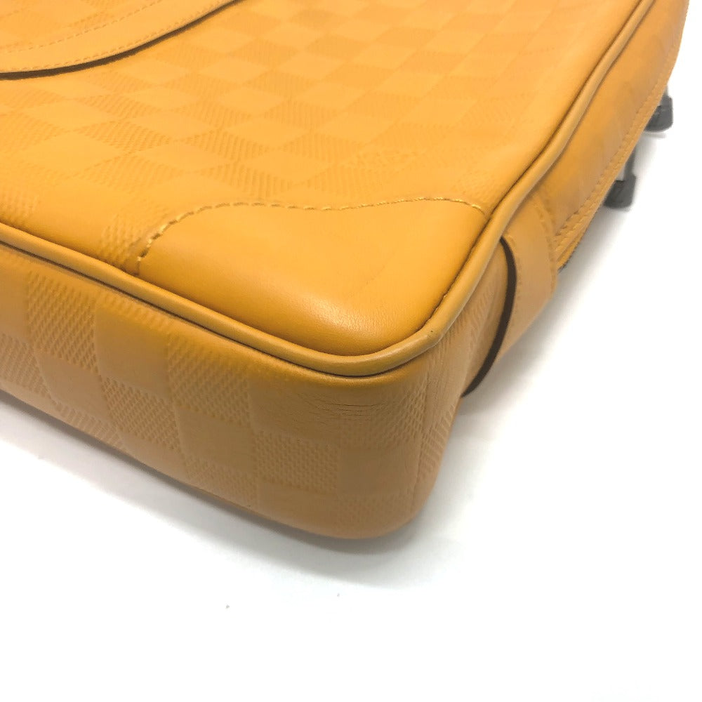 LOUIS VUITTON Business bag N41218 Damier Anfini Leather Yellow type Anfini Handbag Women