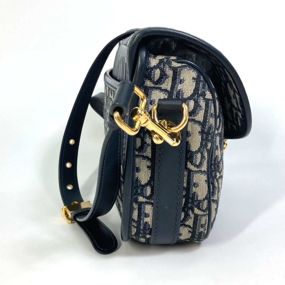 Dior Shoulder Bag M9319UTZQ Canvas / leather Navy Oblique BOBBY Women