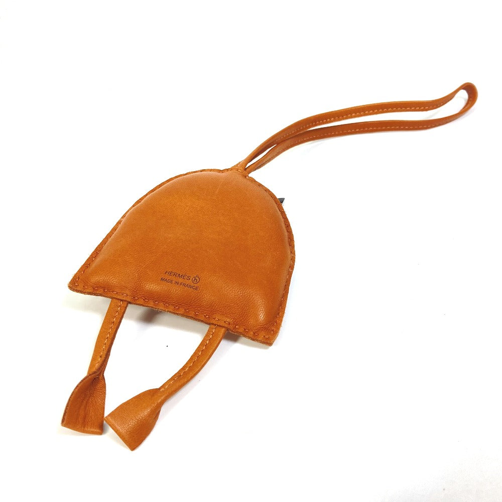HERMES Bag charm Leather, Buffalo Horn Brown key ring petit h petit h owl