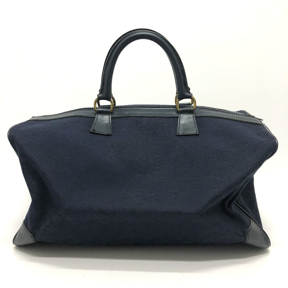 CELINE Boston Duffel bag Canvas / leather Navy C Macadam Carriage Women