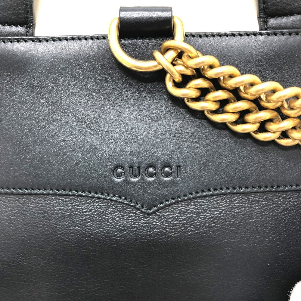 GUCCI Backpack 432266 leather black Studs Animalie Women