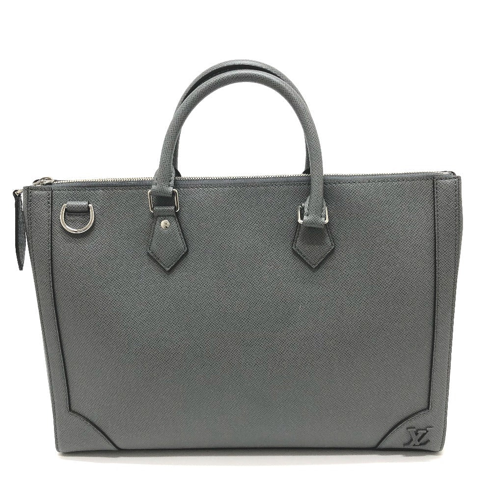 LOUIS VUITTON Business bag Taiga Leather gray Taiga Slim briefcase