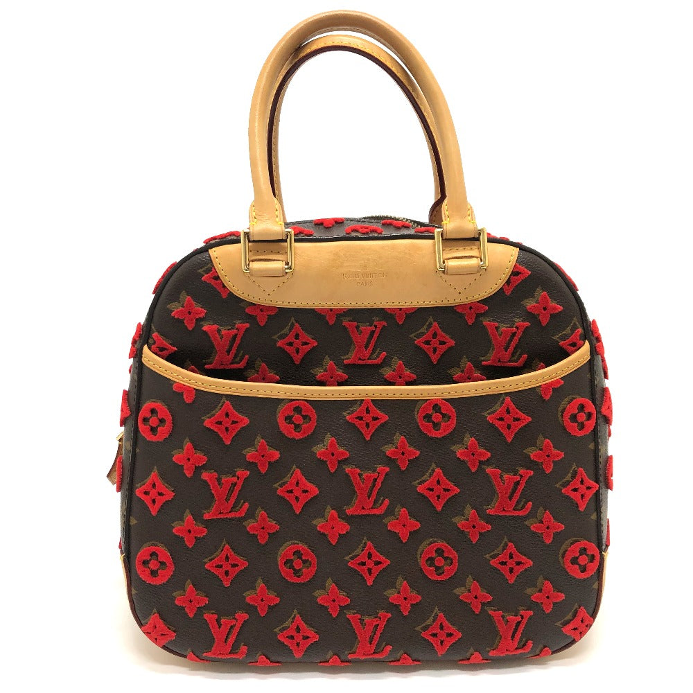 LOUIS VUITTON Handbag Monogram canvas Brown / Red Monogram 3D tuffet Deauville Cube Women