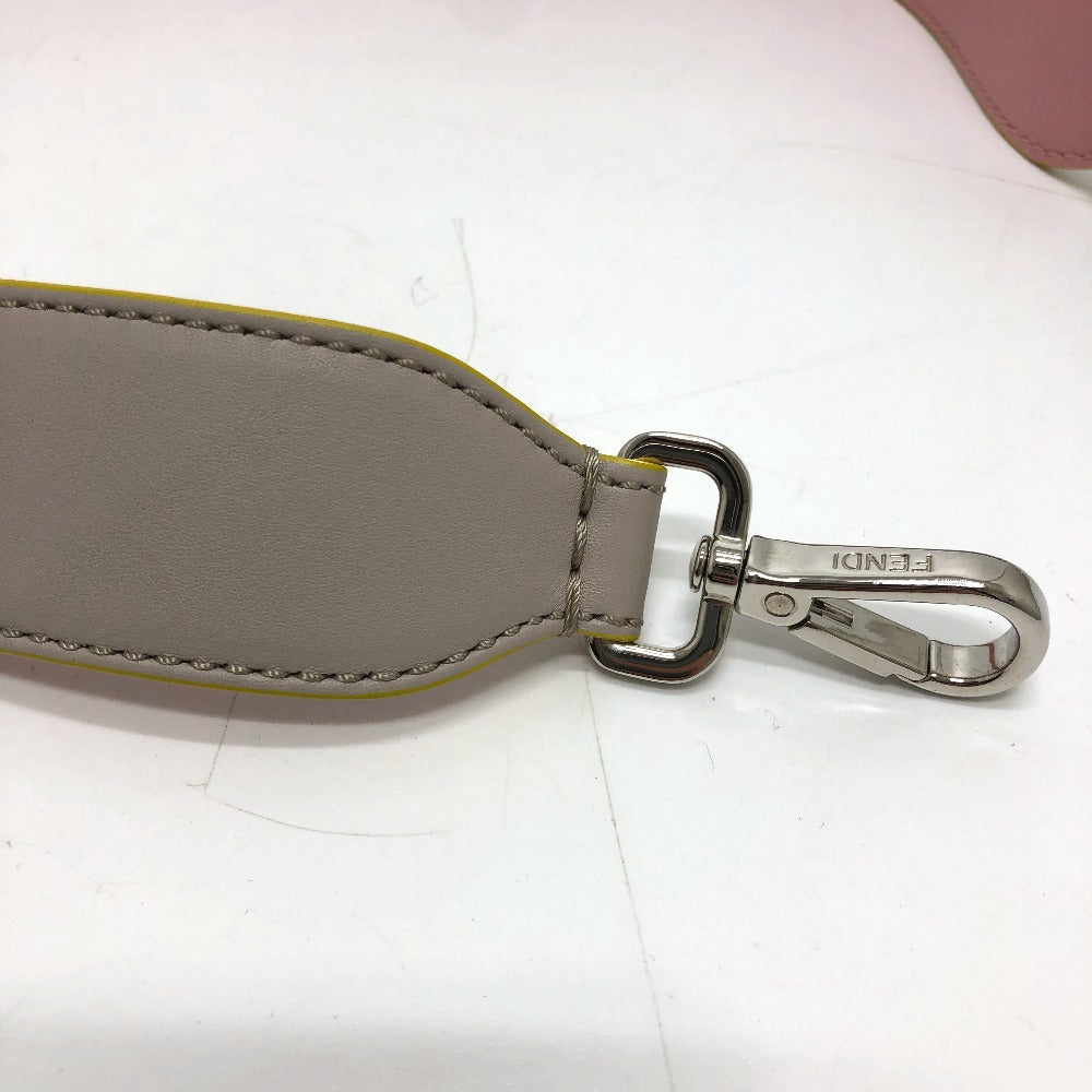 FENDI Shoulder strap leather Gray / pink Strap only Strap you