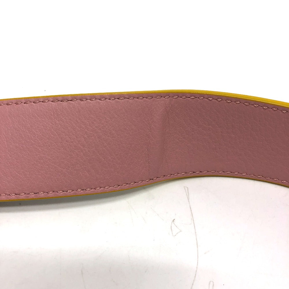 FENDI Shoulder strap leather Gray / pink Strap only Strap you