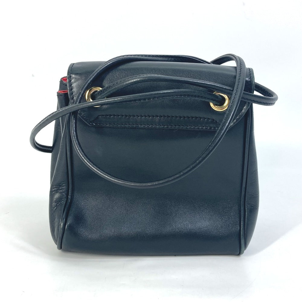 Dior Shoulder Bag leather black pochette bag purse Women