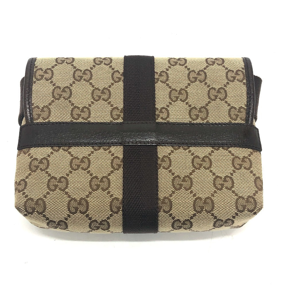 GUCCI Waist bag 131236 GG canvas Beige x brown GG Sling bag Waist pouch unisex(Unisex)