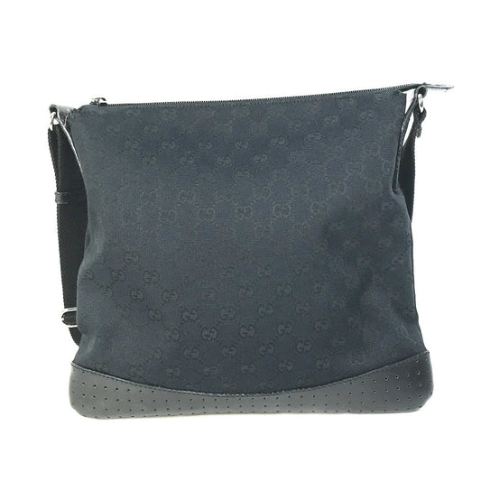 GUCCI Shoulder Bag 145857 GG canvas black GG Women