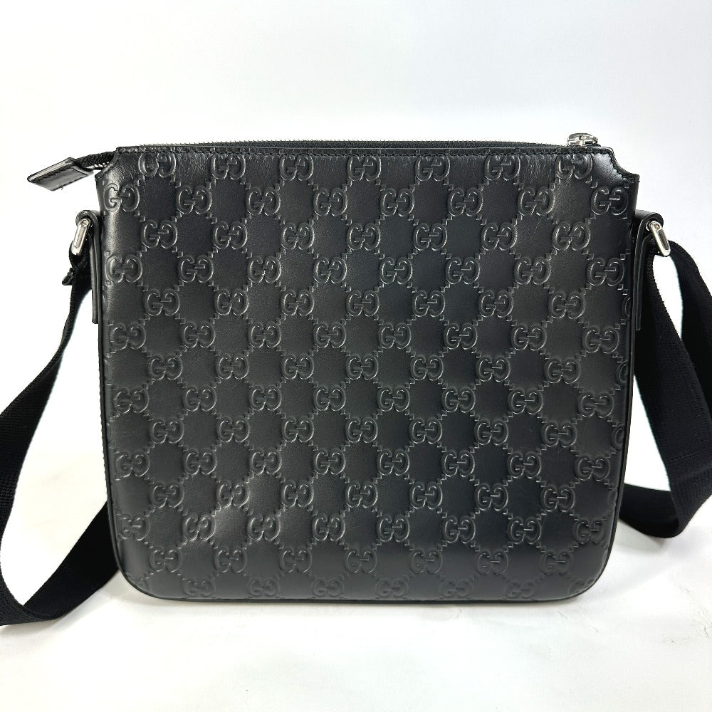 GUCCI Shoulder Bag 406410 leather black Guccisima Women