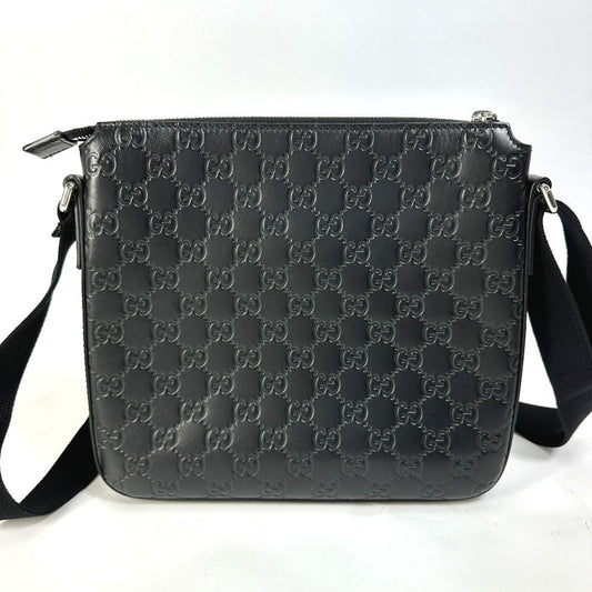 GUCCI Shoulder Bag 406410 leather black Guccisima Women