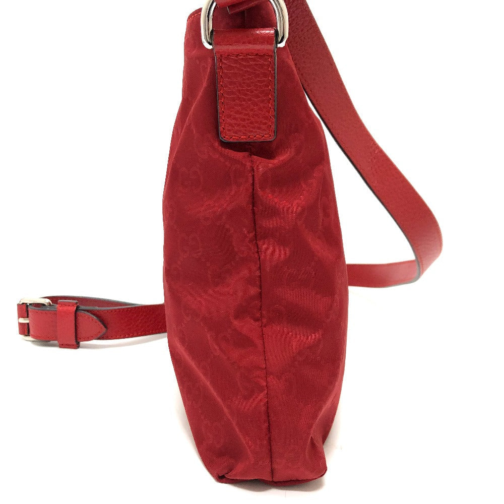 GUCCI Shoulder Bag 510342 Nylon / leather Red GG Women