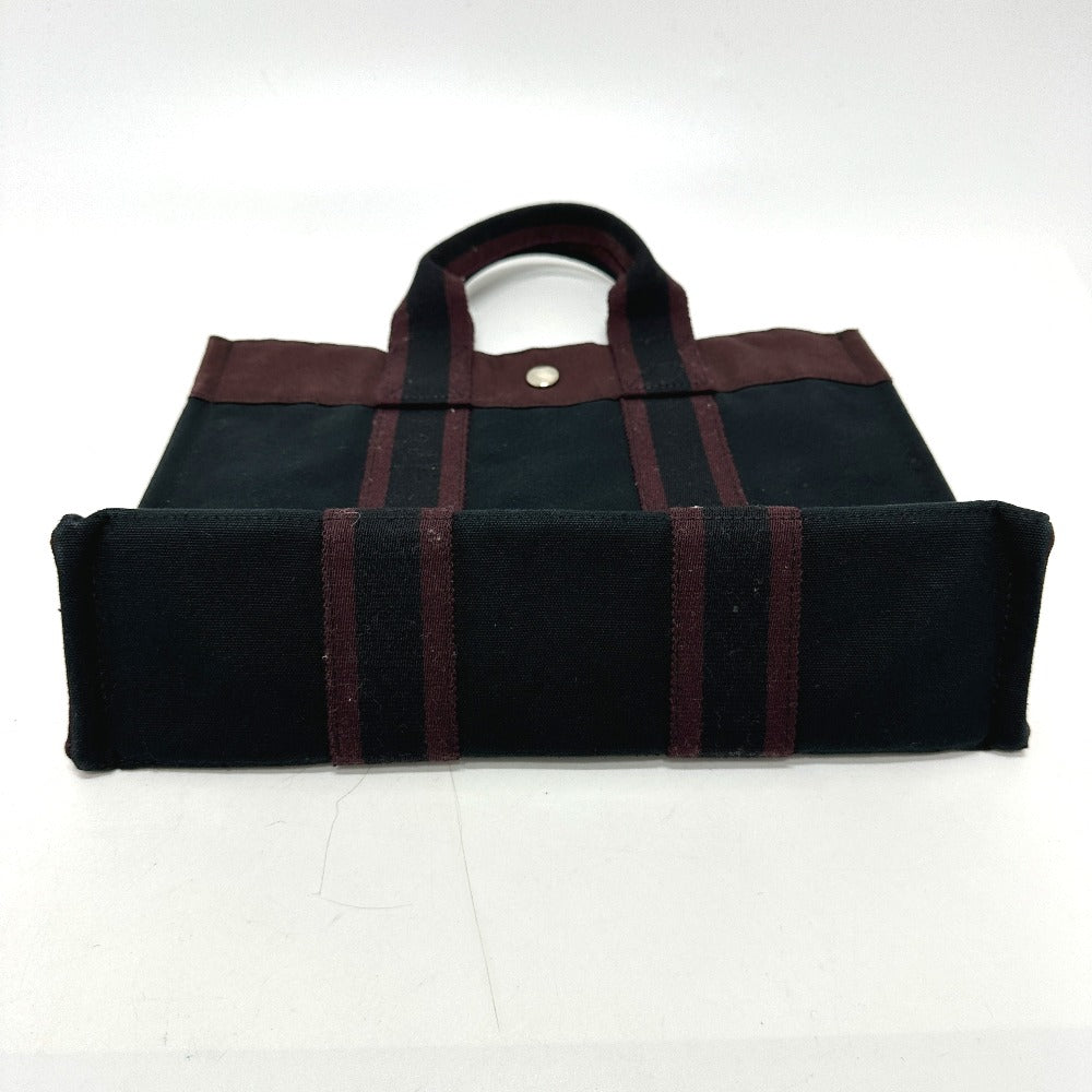 HERMES Handbag canvas black Fool ToePM unisex(Unisex)