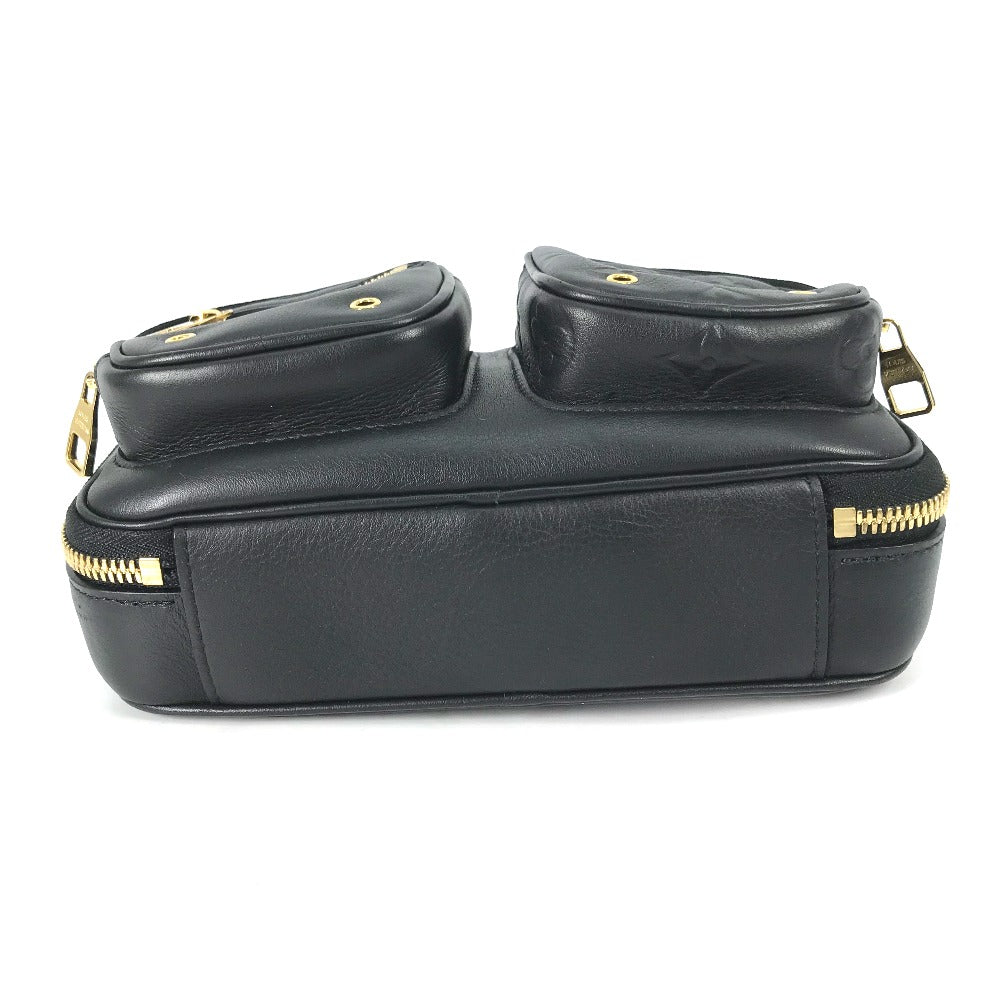 Designer Women's Crossbody Bag | LOUIS VUITTON Shoulder Bag leather black Monogram Utility crossbody