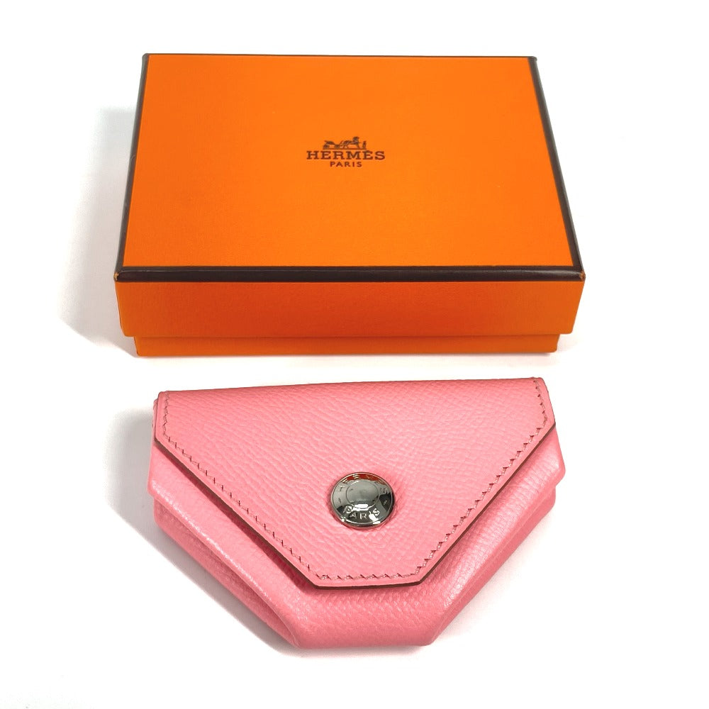 HERMES Coin case Epsom pink Wallet Revan Cattle