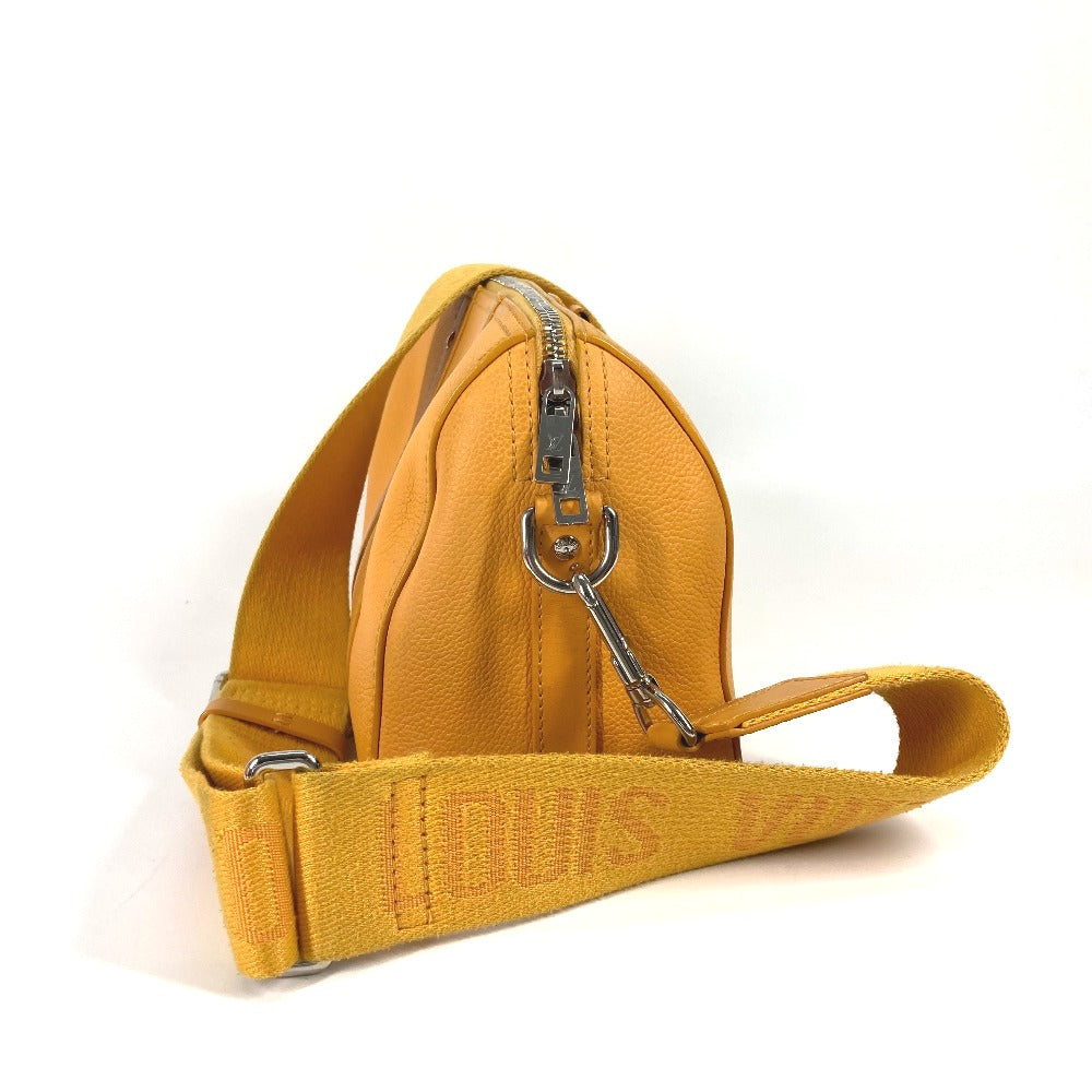 LOUIS VUITTON Shoulder Bag leather yellow LV Aerogram City Keepall mens