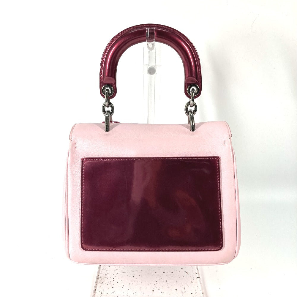 Dior Handbag Leather / enamel Metallic pink Beadior Women