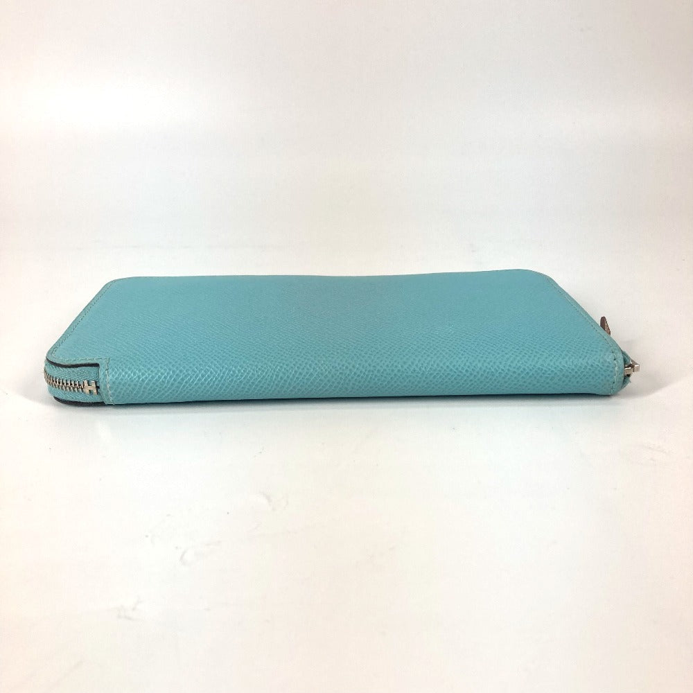 HERMES Long Wallet Purse Epsom blue Azap Long Silk in Women