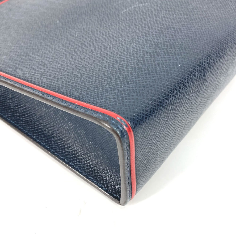 LOUIS VUITTON business bag M63394 Taiga Leather Navy Taiga Pochette Voyage mens