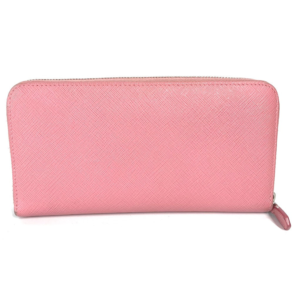 PRADA Long Wallet Purse saffiano leather pink Long wallet logo Women