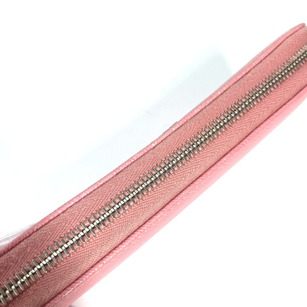 PRADA Long Wallet Purse saffiano leather pink Long wallet logo Women