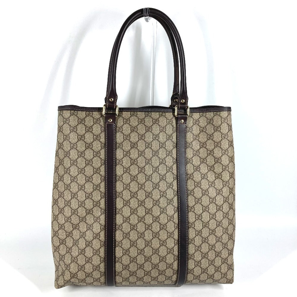 GUCCI Shoulder Bag 228668 PVC / Leather beige GG plus vertical mens