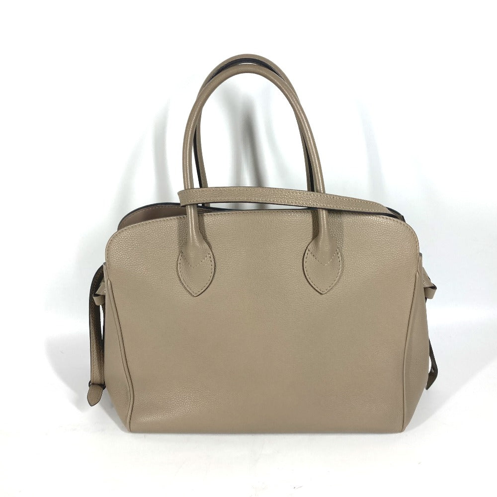 LOUIS VUITTON Tote Bag Taurillon Clemence Leather Tourterelle (Grey) Crossbody Mira MM Women
