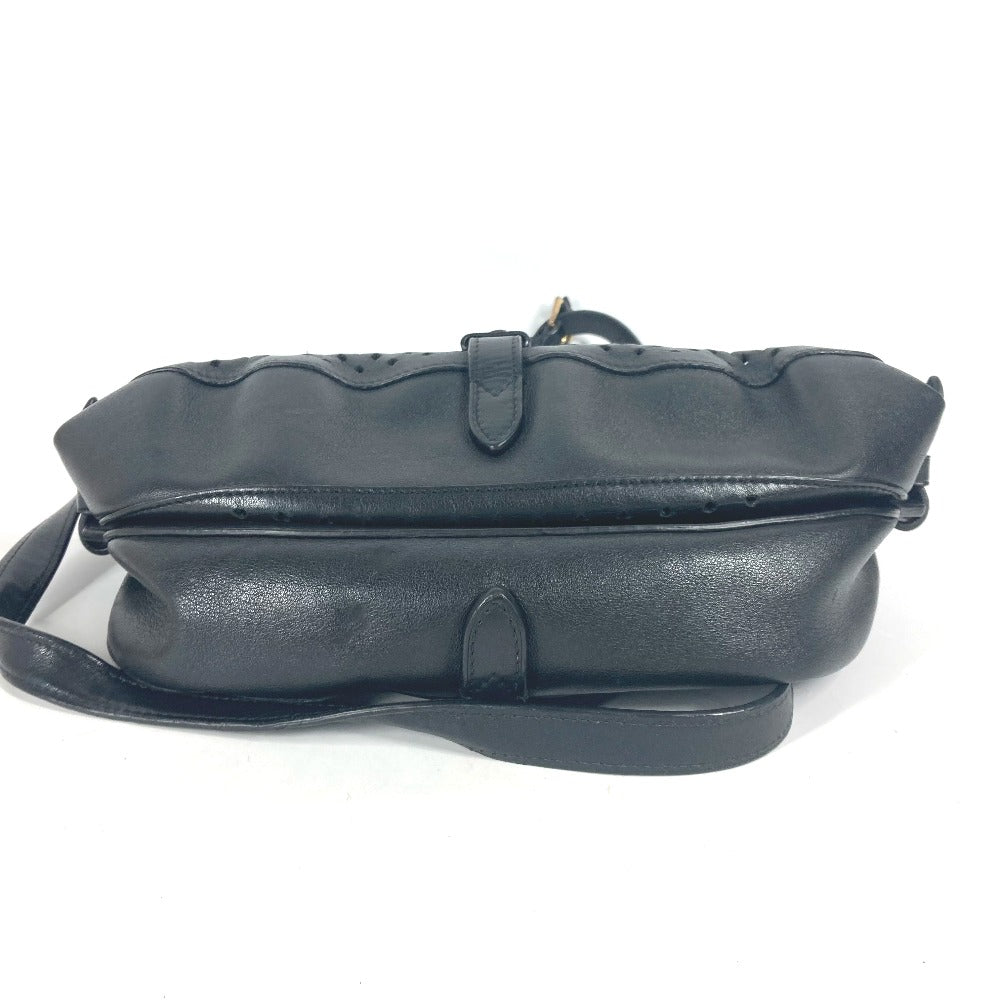 LOUIS VUITTON Shoulder Bag Calf leather black Perfo Flore Saumur30