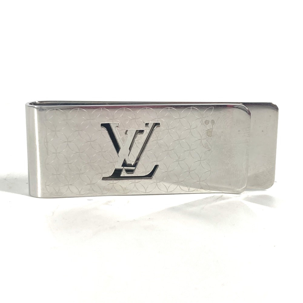 LOUIS VUITTON Money clip metal Silver building clip champs elyses mens