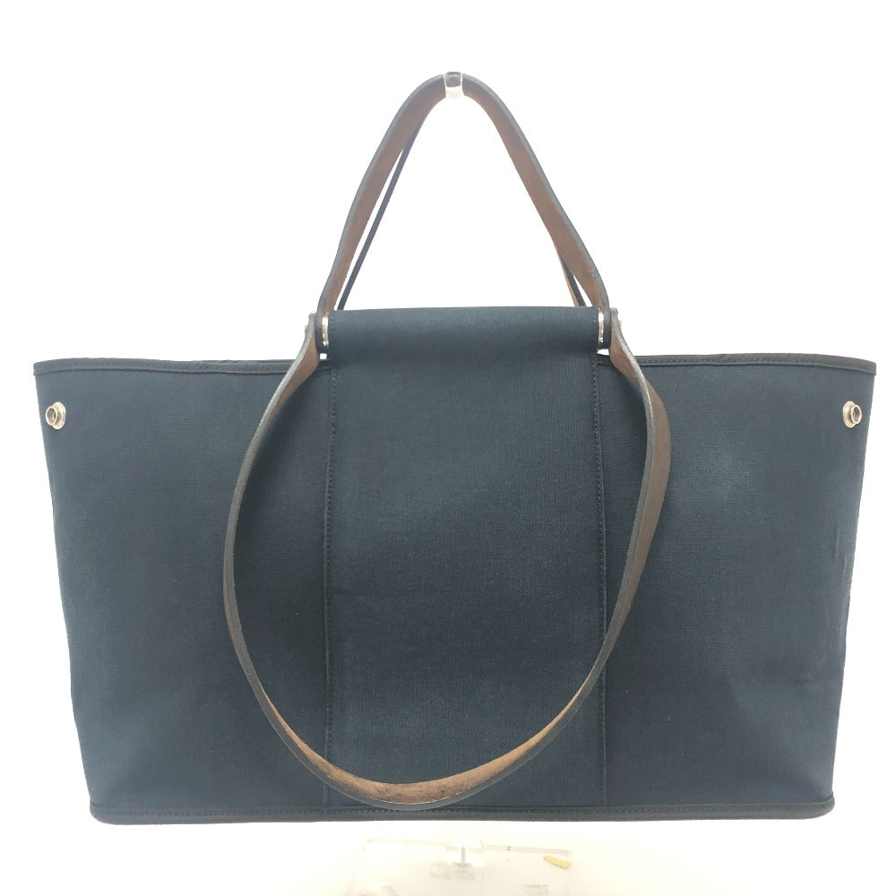 HERMES Tote Bag Leather / canvas black Kavac Elan PM