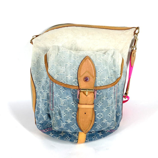 LOUIS VUITTON Shoulder Bag Monogram denim blue Monogram Denim Gradient Sunburst PM Women