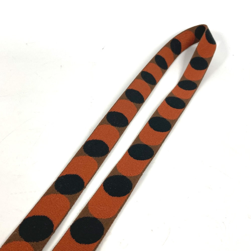 HERMES Shoulder strap canvas Orange bandouliere sangle flipper ball 1" Women