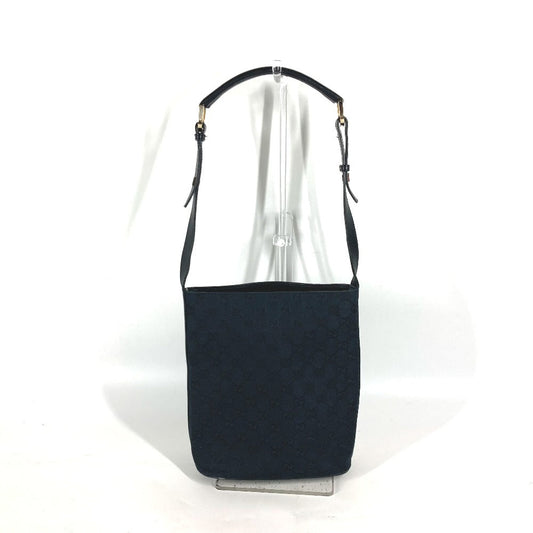 GUCCI Shoulder Bag 001 4286 Leather / canvas black Bucket Bucket GG