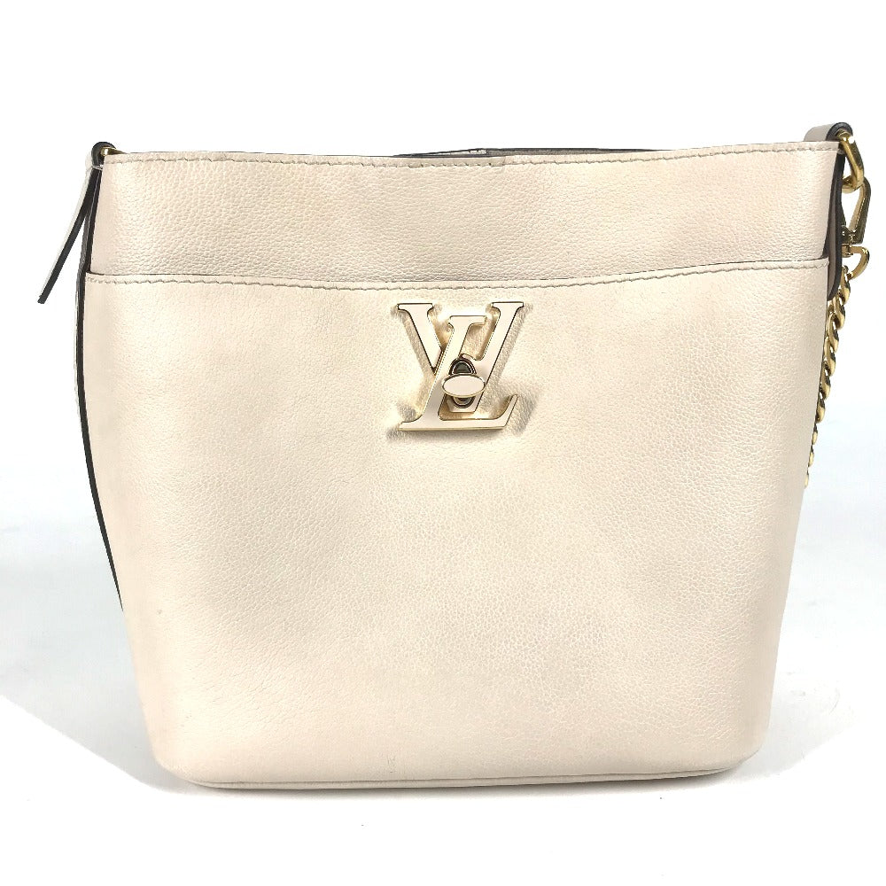 LOUIS VUITTON Shoulder Bag Grain Calfskin Leather Ivory Rock Me Rock & Walk Women